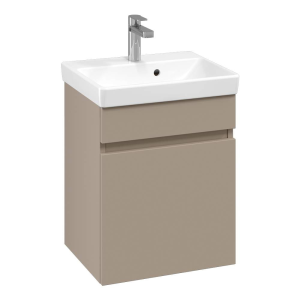 Villeroy and Boch Arto Sand Grey Matt 450mm Wall Hung 1 Drawer Vanity Unit