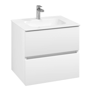 Villeroy and Boch Arto Satin White 600mm Wall Hung 2 Drawer Vanity Unit