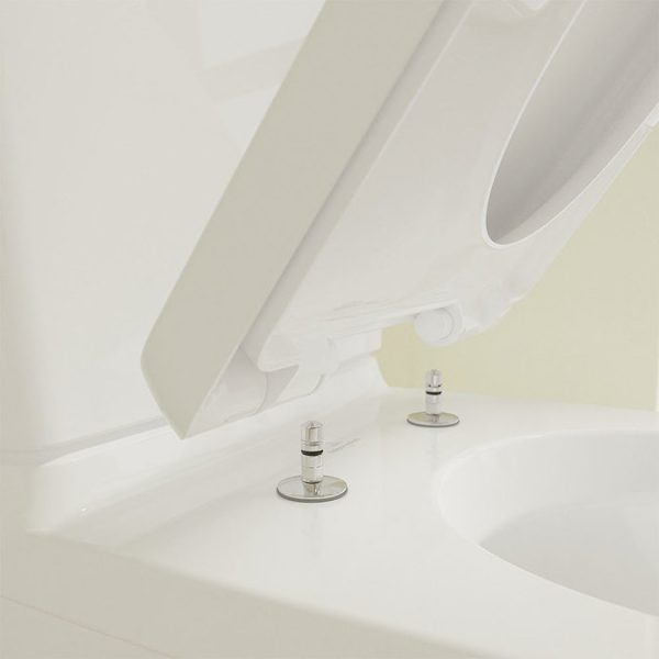 Villeroy and Boch O.novo DirectFlush Rimless BTW Close Coupled Toilet (Bottom Entry Water Inlet) + Soft Close Seat - Image 2