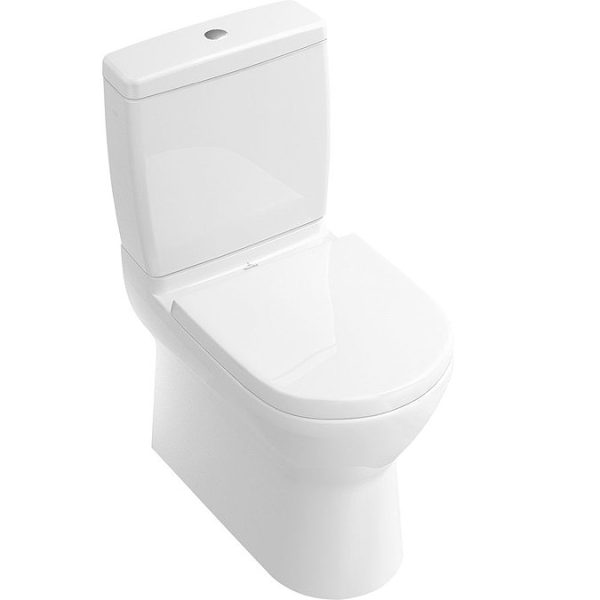 Villeroy and Boch O.novo BTW Close Coupled Toilet (Side/Rear Entry Water Inlet) + Soft Close Seat - Image 2
