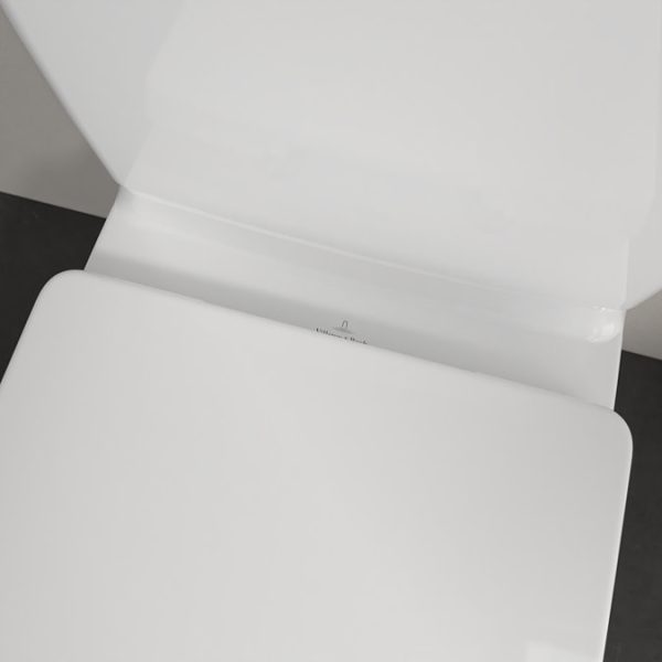 Villeroy and Boch O.novo BTW Close Coupled Toilet (Side/Rear Entry Water Inlet) + Soft Close Seat - Image 8