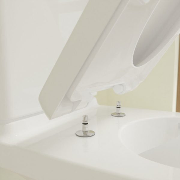 Villeroy and Boch O.novo Close Coupled Toilet (Side/Rear Entry Water Inlet) + Soft Close Seat - Image 3