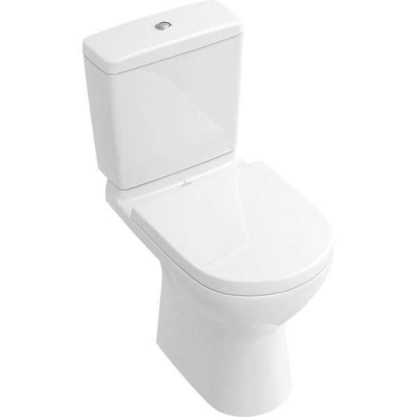 Villeroy and Boch O.novo Close Coupled Toilet (Side/Rear Entry Water Inlet) + Soft Close Seat - Image 4