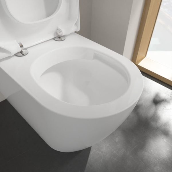 Villeroy and Boch Subway 2.0 DirectFlush Rimless BTW Close Coupled Toilet (Side/Rear Entry Water Inlet) + Soft Close Seat - Image 2