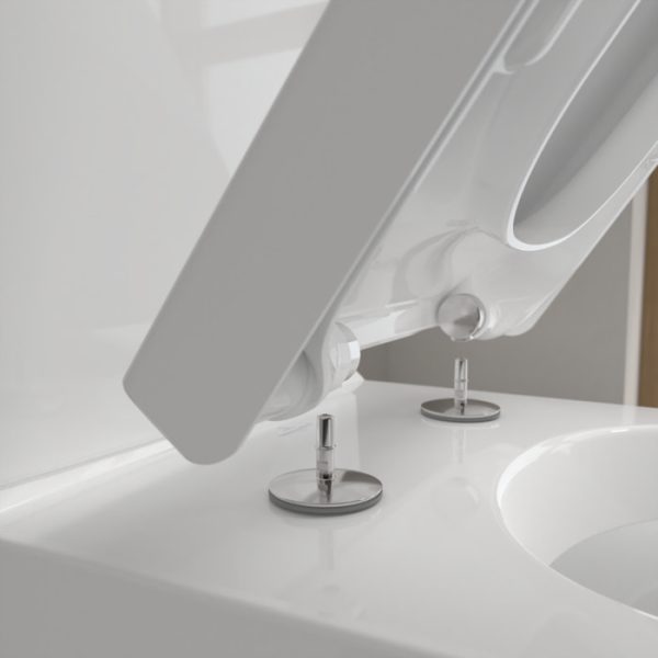 Villeroy and Boch Subway 2.0 DirectFlush Rimless BTW Close Coupled Toilet (Side/Rear Entry Water Inlet) + Soft Close Seat - Image 8