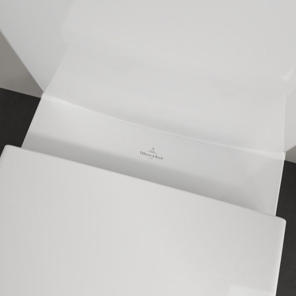 Villeroy and Boch Subway 2.0 DirectFlush Rimless BTW Close Coupled Toilet (Side/Rear Entry Water Inlet) + Soft Close Seat - Image 7