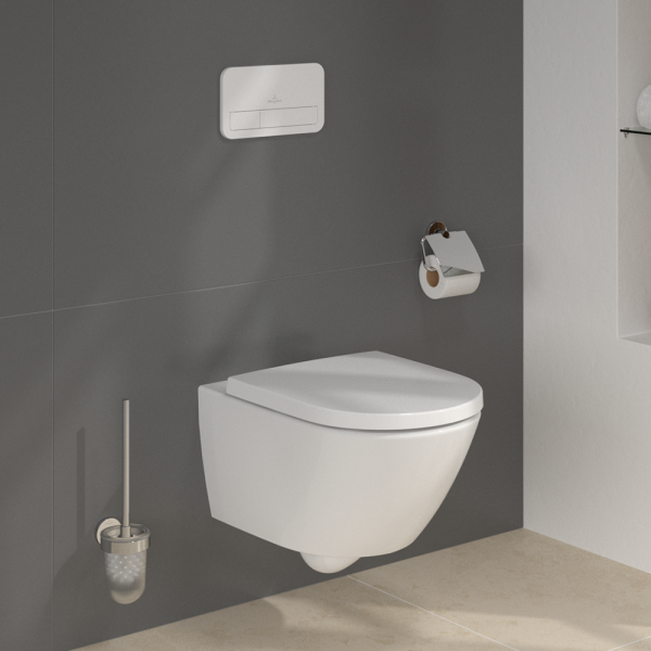 Villeroy & Boch Viconnect Pro 2.0 Toilet Frame with Subway 3.0 Twistflush Wall Mounted Toilet and White Flush Plate