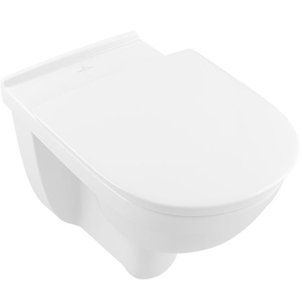 Villeroy and Boch ViCare Rimless Wall Hung Toilet + Soft Close Seat - Image 2