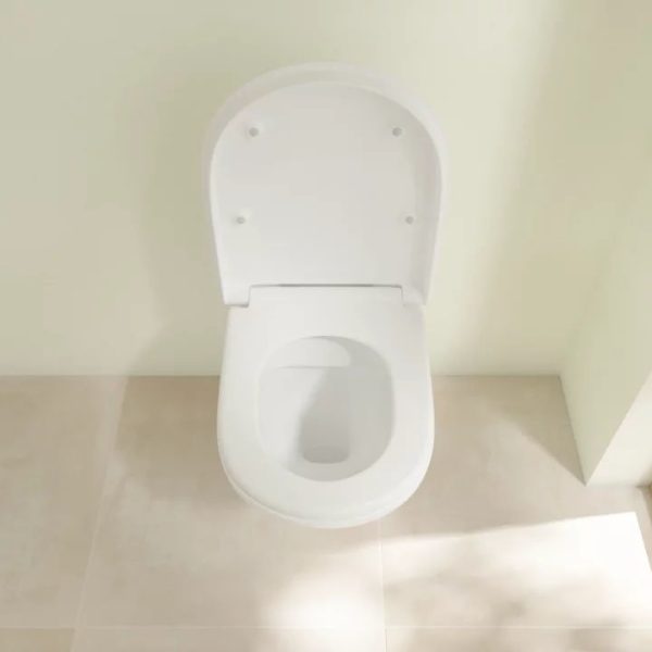 Villeroy and Boch ViCare Rimless Wall Hung Toilet + Soft Close Seat - Image 7