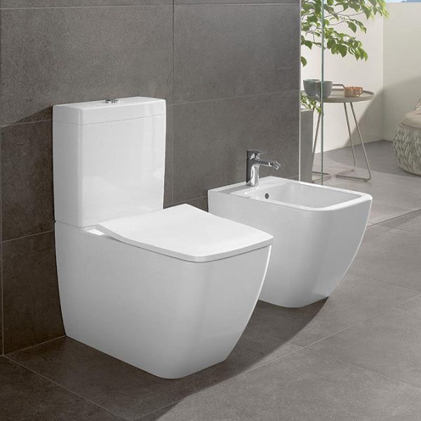 Villeroy and Boch Venticello DirectFlush Rimless BTW Close Coupled Toilet (Side/Rear Entry Water Inlet) + Soft Close Seat - Image 2