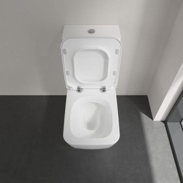 Villeroy and Boch Venticello DirectFlush Rimless BTW Close Coupled Toilet (Bottom Entry Water Inlet) + Soft Close Seat - Image 5