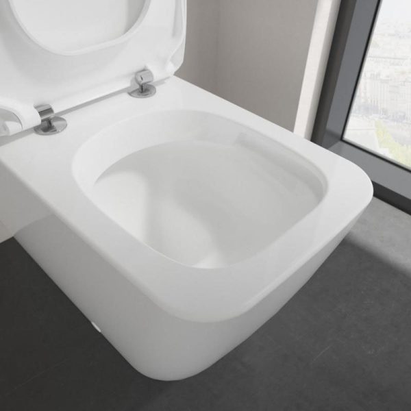Villeroy and Boch Venticello DirectFlush Rimless BTW Close Coupled Toilet (Bottom Entry Water Inlet) + Soft Close Seat - Image 6