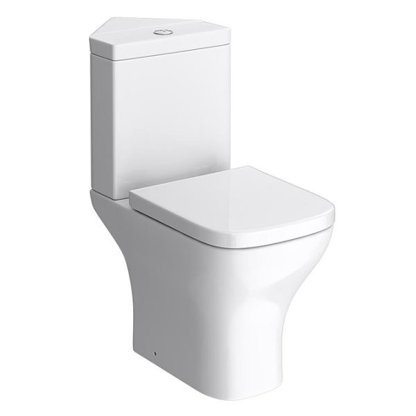 Venice Modern Corner Toilet + Soft Close Seat - Image 2