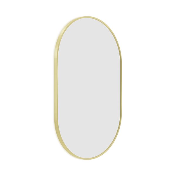 Arezzo Brushed Brass 500 x 800mm Capsule Mirror - Image 3