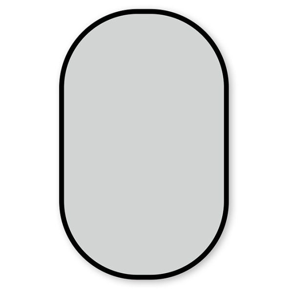 Arezzo Matt Black 500 x 800mm Capsule Mirror - Image 3
