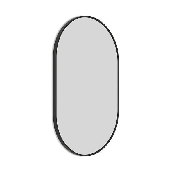 Arezzo Matt Black 500 x 800mm Capsule Mirror - Image 4