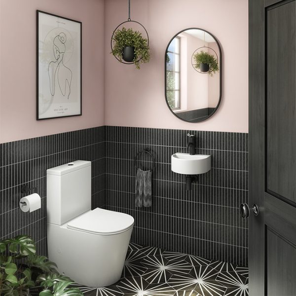 Arezzo Matt Black 500 x 800mm Capsule Mirror - Image 2
