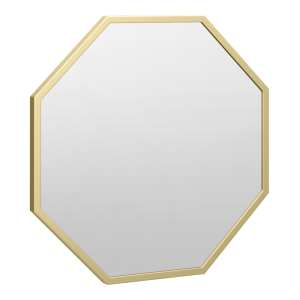 Arezzo Brushed Brass 600mm Octagon Mirror