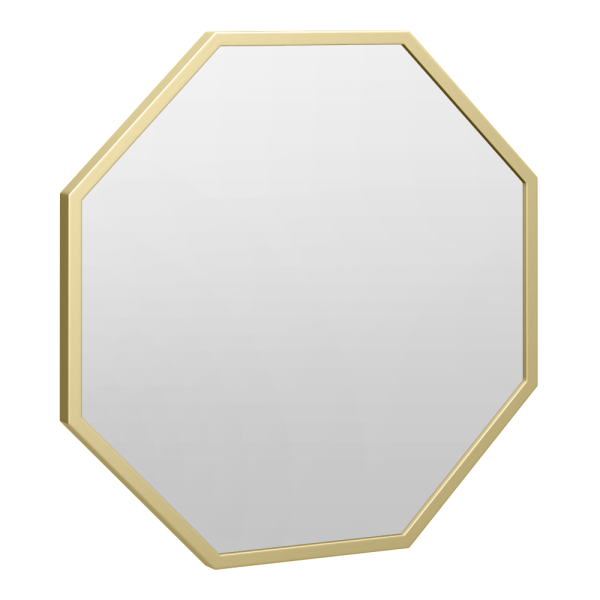 Arezzo Brushed Brass 600mm Octagon Mirror