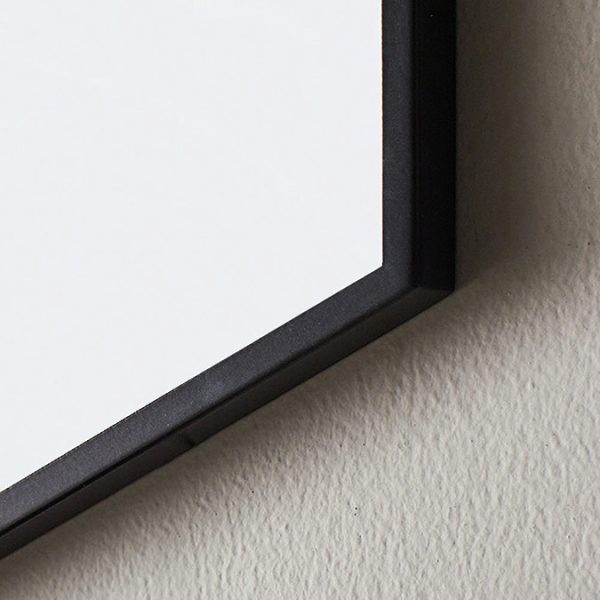 Arezzo Matt Black 600mm Octagon Mirror - Image 2