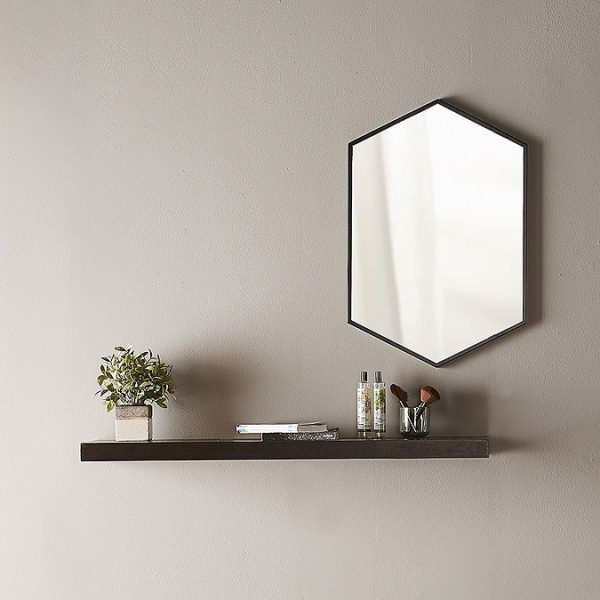 Venice Black 500 x 750mm Hexagonal Mirror - Image 2
