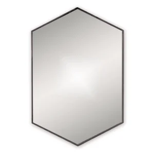 Venice Black 500 x 750mm Hexagonal Mirror