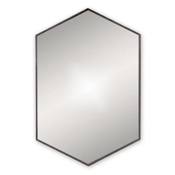 Venice Black 500 x 750mm Hexagonal Mirror