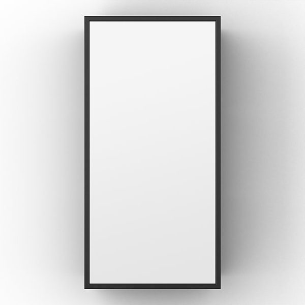 Venice Black 300 x 600mm Mirror with Open Shelves - Image 3