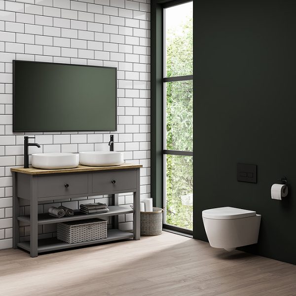Venice Black 1200 x 700mm Rectangular Mirror - Image 2