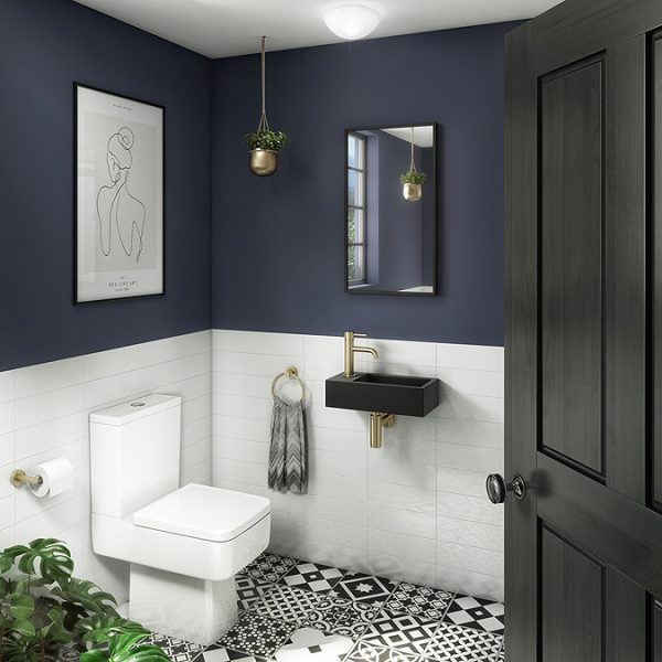 Venice Black 400 x 700mm Rectangular Mirror - Image 2