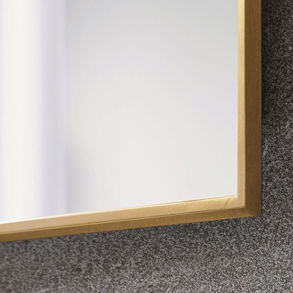 Venice Brushed Brass 1200 x 700mm Rectangular Mirror - Image 3