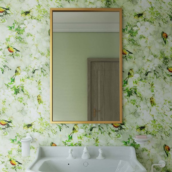 Venice Brushed Brass 1200 x 700mm Rectangular Mirror - Image 2