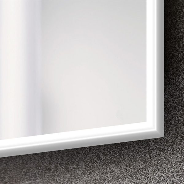 Venice White 400 x 700mm Rectangular Mirror - Image 3