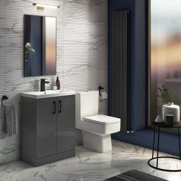 Venice Black 500 x 800mm Rectangular Mirror - Image 2