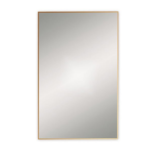Venice Brushed Brass 500 x 800mm Rectangular Mirror - Image 3