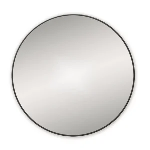 Venice Black 600mm Round Mirror