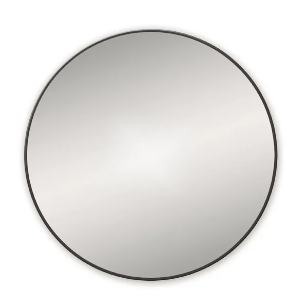 Venice Black 600mm Round Mirror