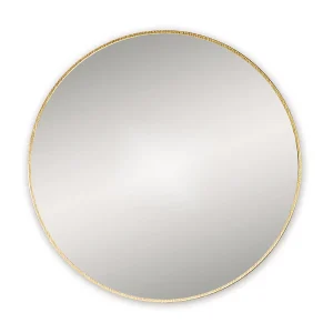 Venice Brushed Brass 600mm Round Mirror