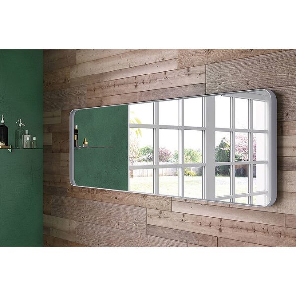 Venice White Frame 1500 x 500mm Rectangular Mirror - Image 2