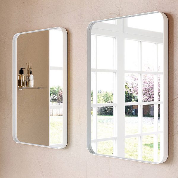 Venice White Frame 500 x 750mm Rectangular Mirror - Image 2