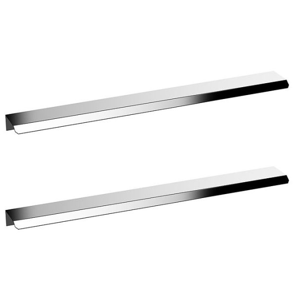 Venice Fluted 600mm Green Vanity Unit   Wall Hung 2 Drawer Unit with Chrome Handles - Image 3
