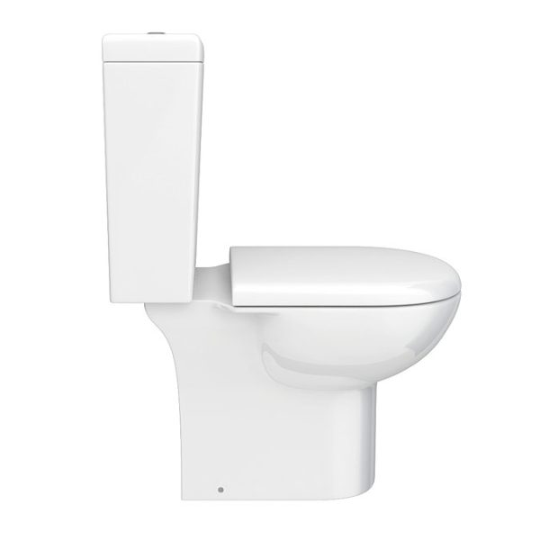 Vienna Short Projection Cloakroom Toilet with Seat - Image 5