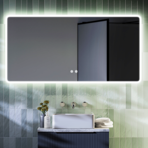 Vision 1200 x 600mm LED Illuminated Bluetooth Mirror with Touch Sensor and Anti Fog