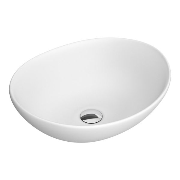 Venice Linea Rustic Oak Countertop Basin Unit   600mm 2 Drawer with Oval Matt White Basin - Image 3