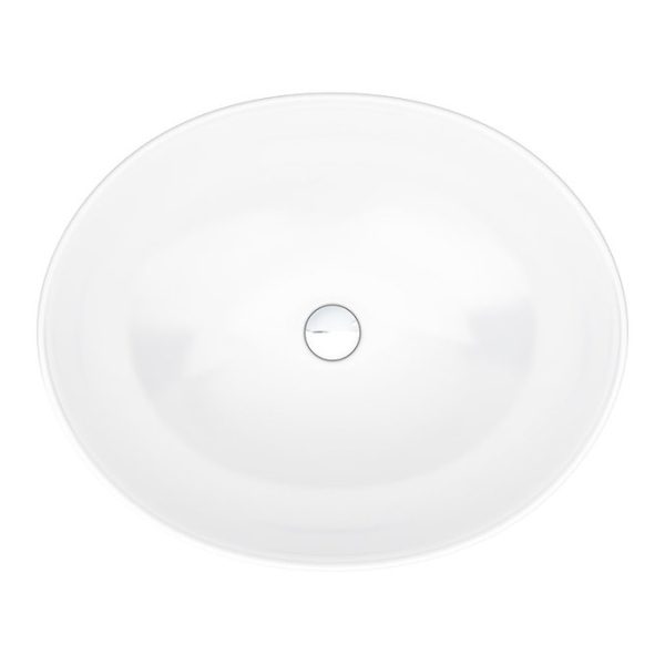 Venice Linea Rustic Oak Countertop Basin Unit   600mm 2 Drawer with Oval Gloss White Basin - Image 5