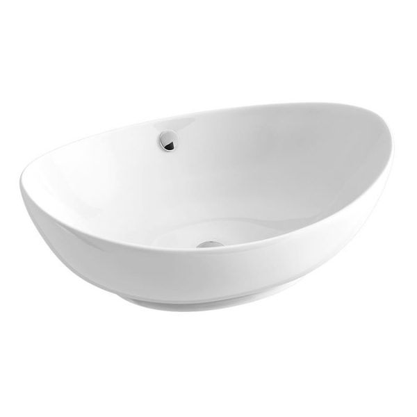 Venice Linea Rustic Oak Countertop Basin Unit   800mm 2 Drawer with Oval Gloss White Basin - Image 4