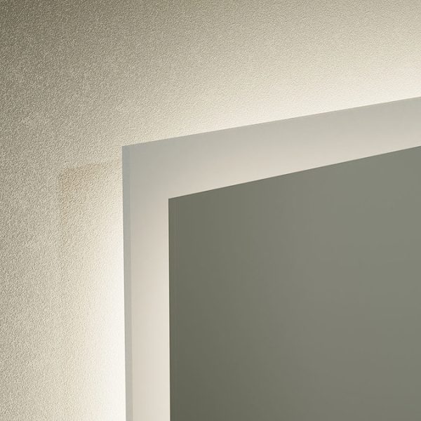 Venice 600 x 800mm Rectangular LED Illuminated Anti Fog Bathroom Mirror - Image 6