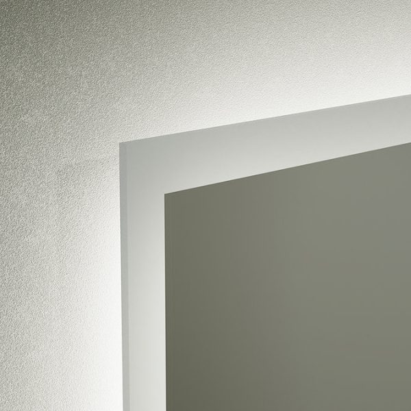 Venice 600 x 800mm Rectangular LED Illuminated Anti Fog Bathroom Mirror - Image 2