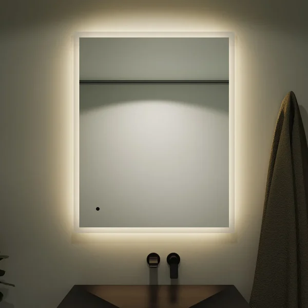 Venice 800 x 1000mm Rectangular LED Illuminated Anti Fog Bathroom Mirror