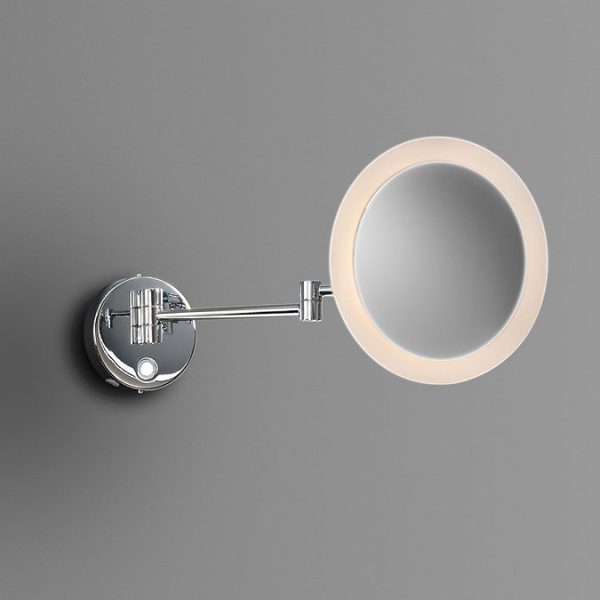 Venice Chrome Round 3x Magnifying LED Cosmetic Mirror - Image 3